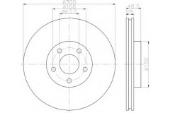 Тормозной диск для FORD FOCUS III 1.6 LPG 2012-, код двигателя MUDA, V см3 1596, кВт 86, л.с. 117, Бензин/автогаз (LPG), Brembo 9946814