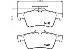 Колодки тормозные дисковые для FORD FOCUS II (DA_, HCP) 1.8 Flexifuel 2006-2012, код двигателя Q7DA, V см3 1798, кВт 92, л.с. 125, Бензин/этанол, Bosch 986494127