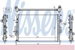 NS65615A_радиатор системы охлаждения! АКПП Mondeo 2.0 TDCi 07 для FORD FOCUS III Turnier 2.0 TDCi 2010-, код двигателя UFDB, V см3 1997, кВт 103, л.с. 140, Дизель, Nissens 65615A